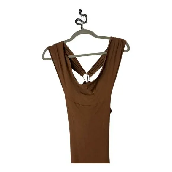 MANURI Eleni Maxi Dress Ruched Cutout Vacation Party Sexy Evening Stretchy M - Picture 11 of 13